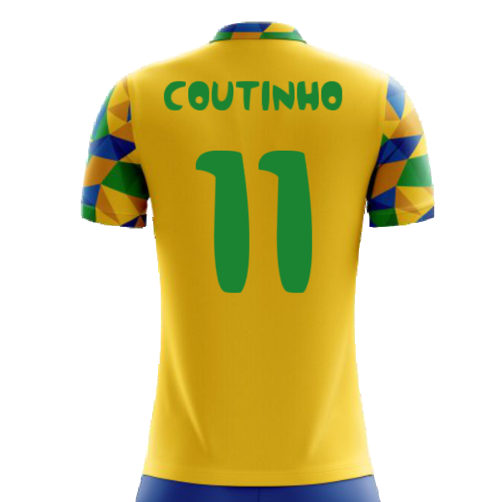 2024-2025 Brazil Home Concept Football Shirt (Coutinho 11) - Kids