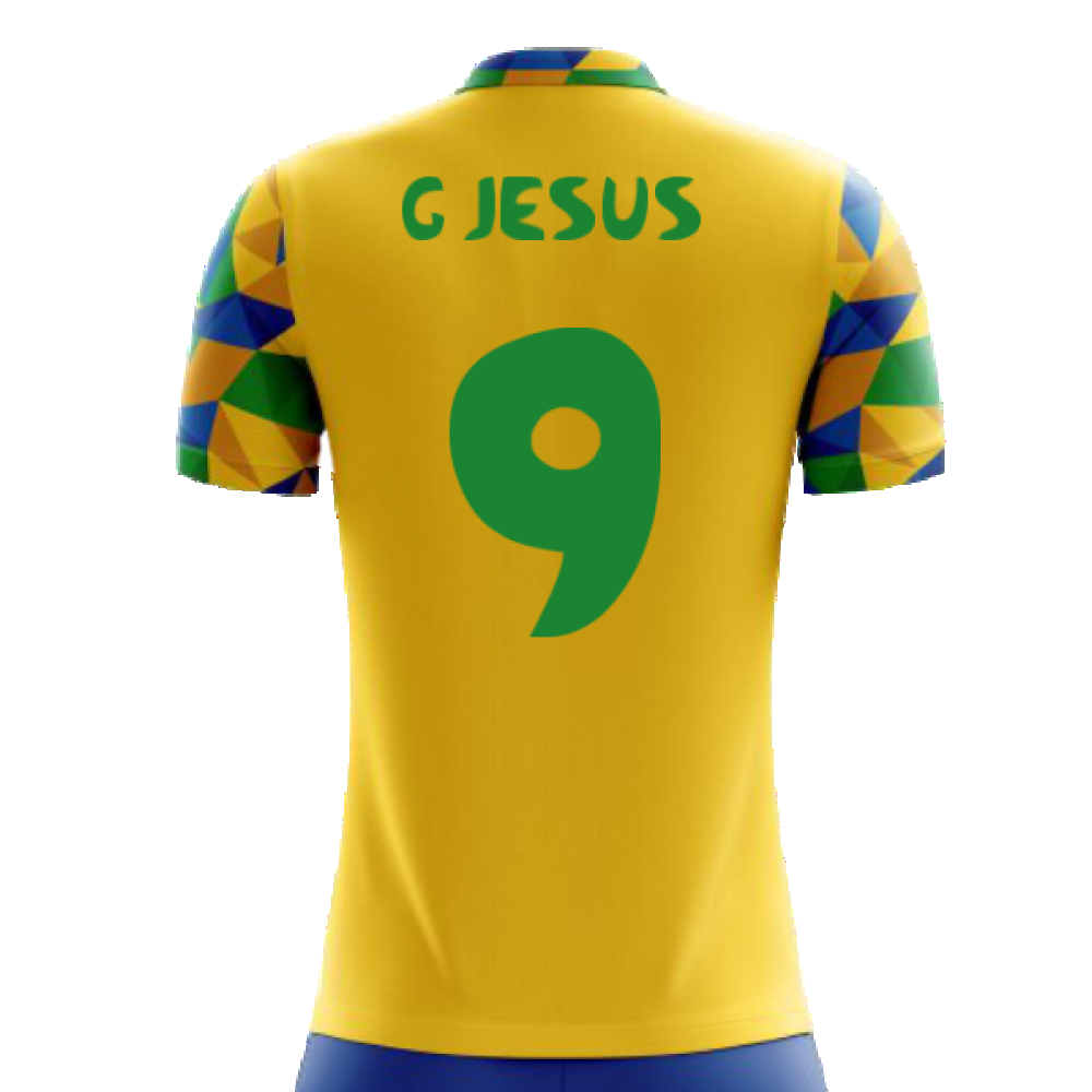 2024-2025 Brazil Home Concept Football Shirt (G Jesus 9) - Kids