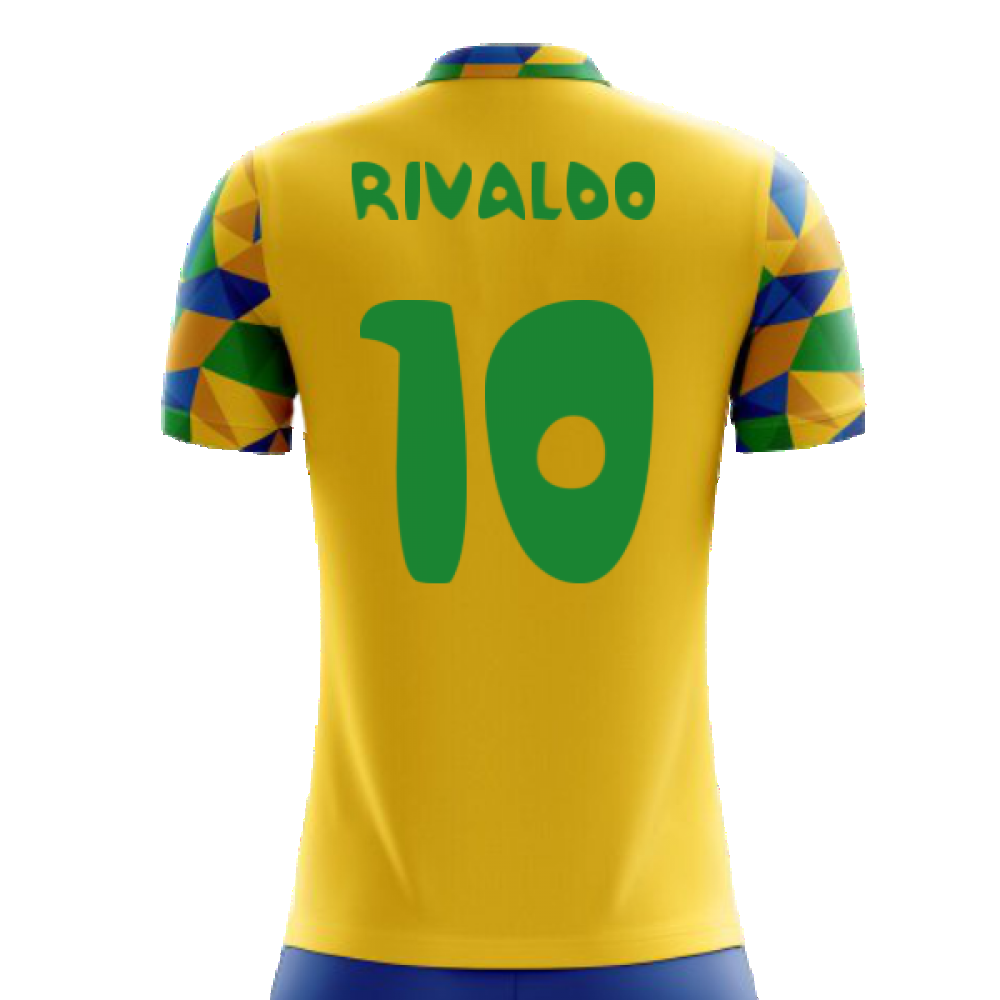 2024-2025 Brazil Home Concept Football Shirt (Rivaldo 10) - Kids