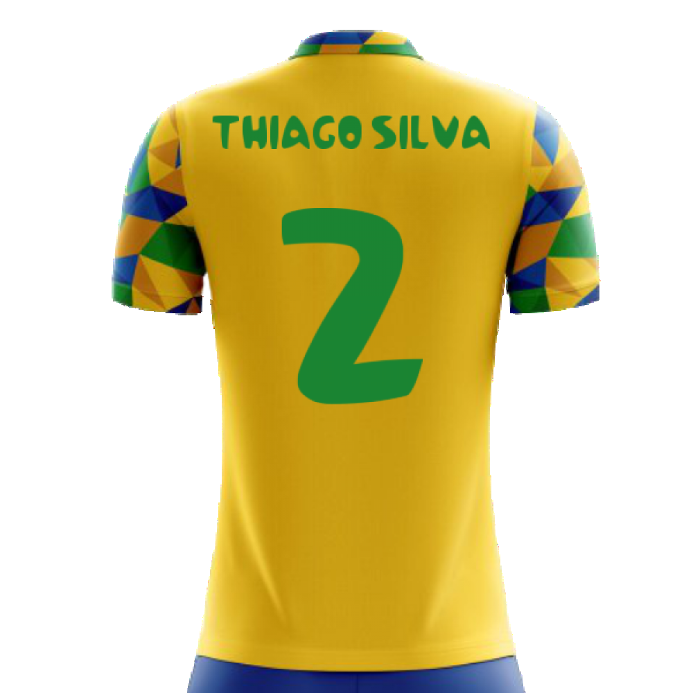 2024-2025 Brazil Home Concept Football Shirt (Thiago Silva 2) - Kids