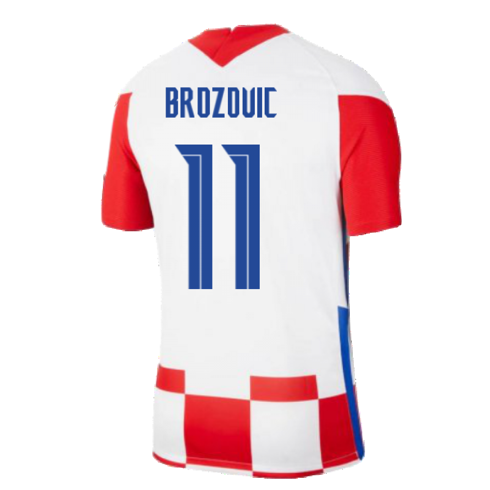 2020-2021 Croatia Home Nike Football Shirt (BROZOVIC 11)