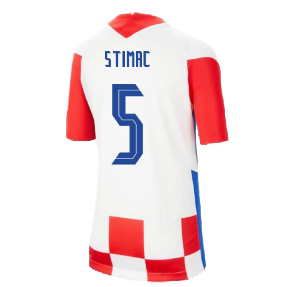 2020-2021 Croatia Home Nike Football Shirt (Kids) (STIMAC 5)