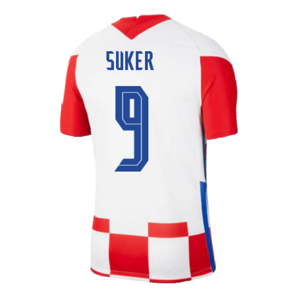 2020-2021 Croatia Home Nike Football Shirt (SUKER 9)