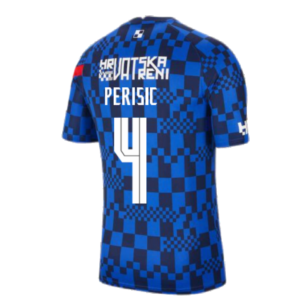 2020-2021 Croatia Pre-Match Training Shirt (Blue) - Kids (PERISIC 4)