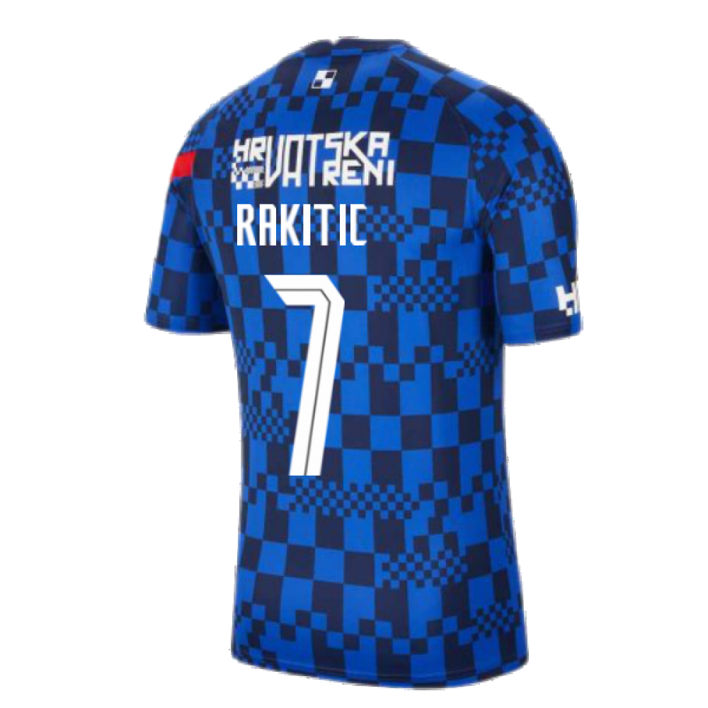 2020-2021 Croatia Pre-Match Training Shirt (Blue) - Kids (RAKITIC 7)