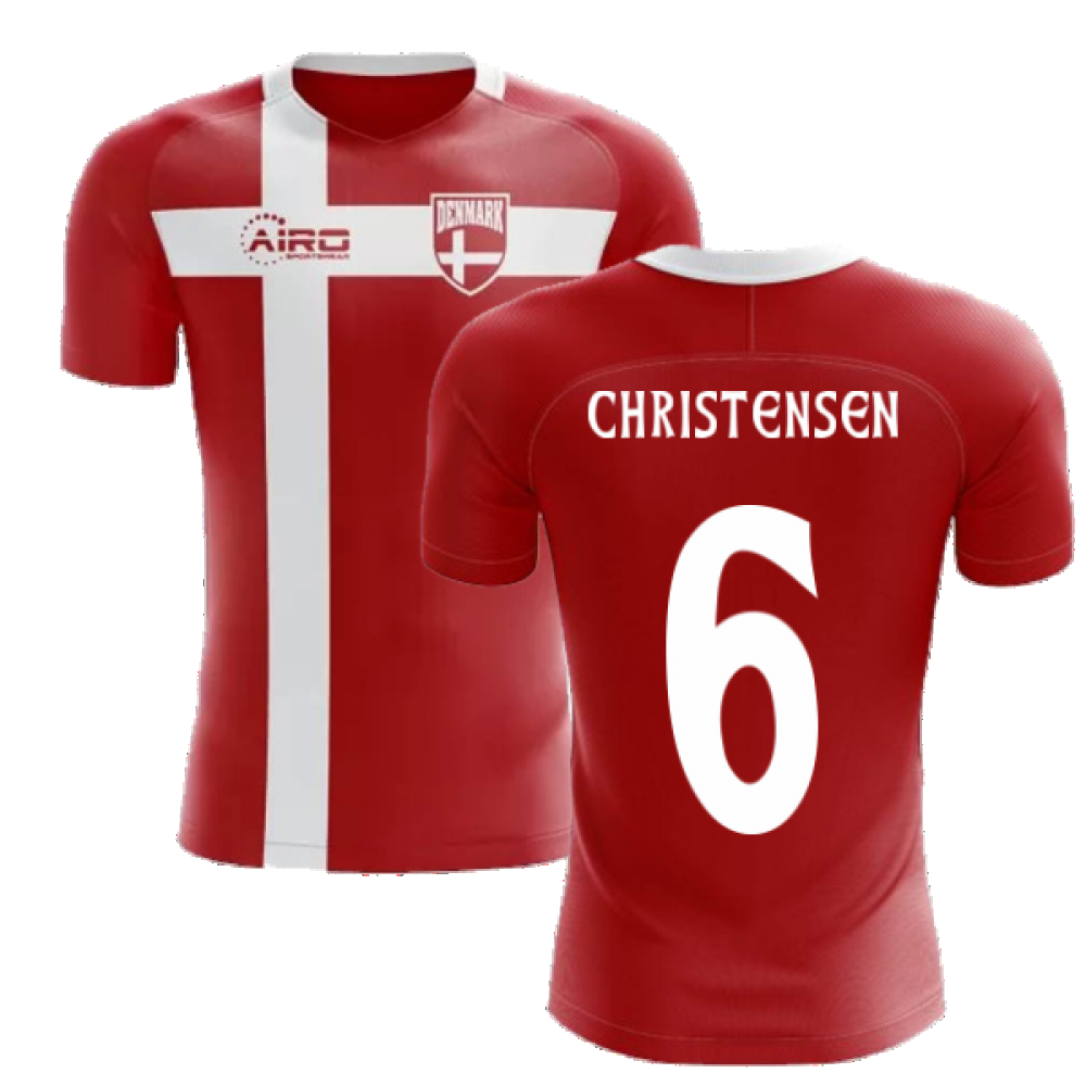 2024-2025 Denmark Flag Concept Football Shirt (Christensen 6) - Kids