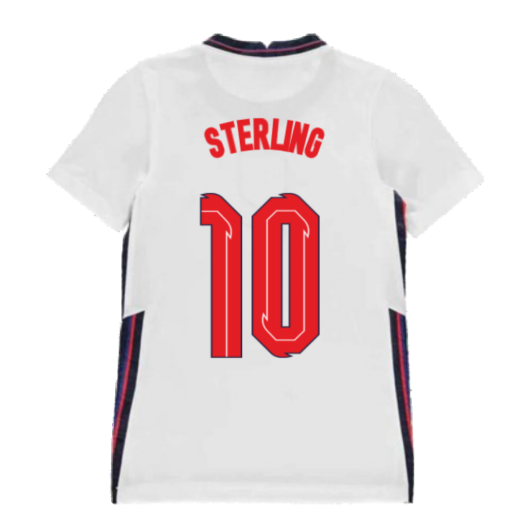 2020-2021 England Home Nike Football Shirt (Kids) (Sterling 10)