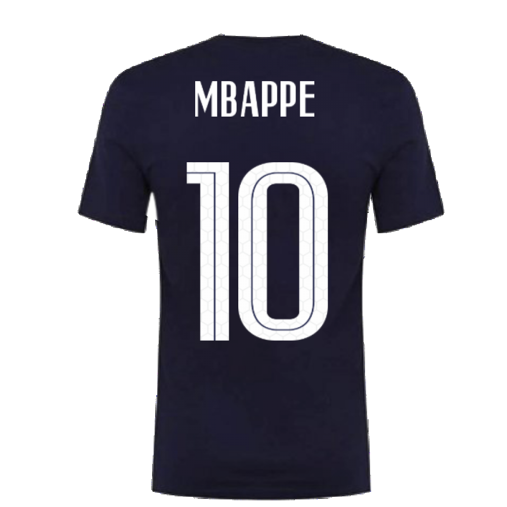 2020-2021 France Nike Ground Tee (Obsidian) (MBAPPE 10)