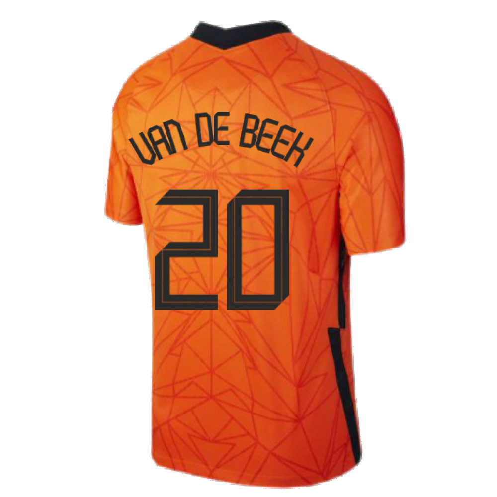 2020-2021 Holland Home Nike Football Shirt (VAN DE BEEK 20)