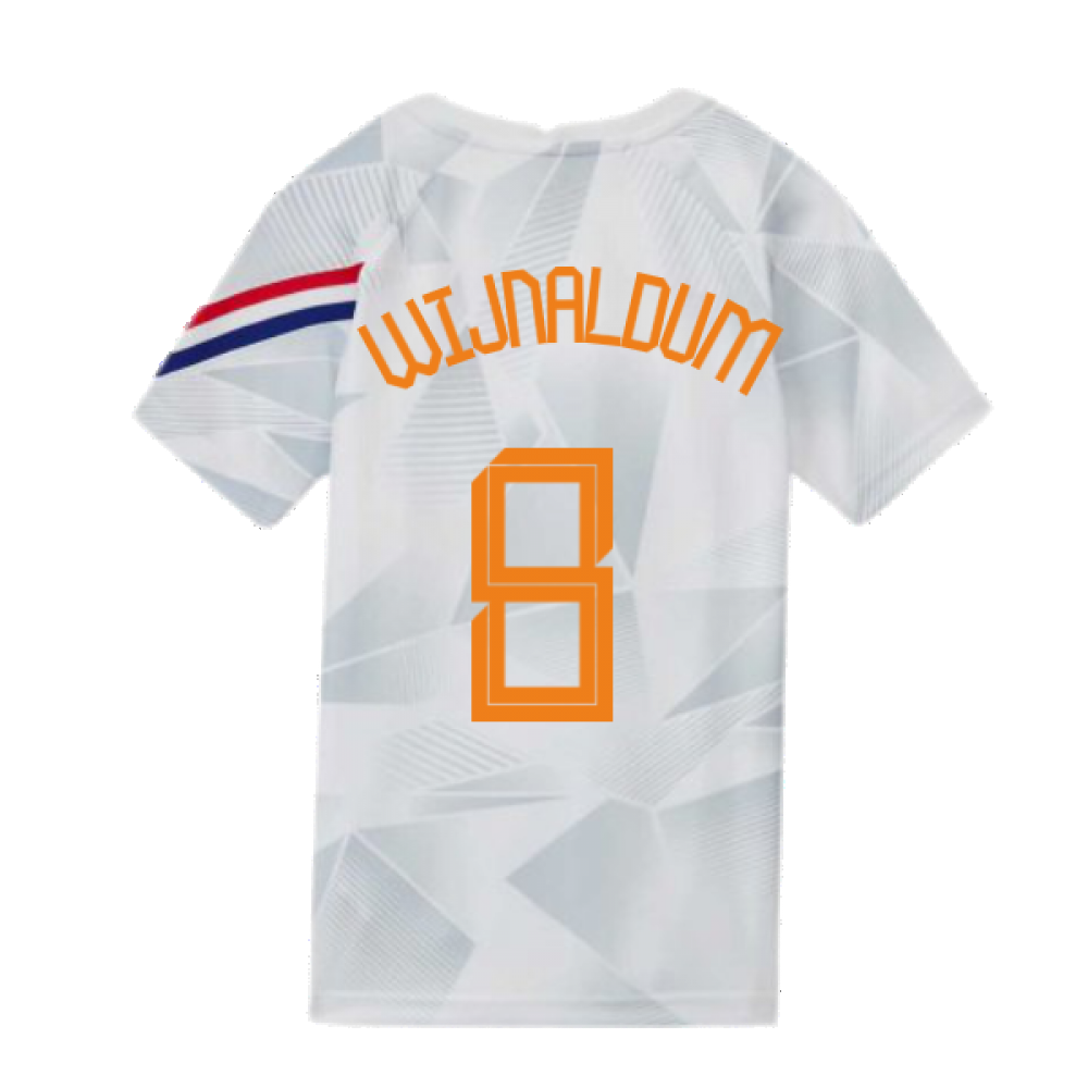 2020-2021 Holland Pre-Match Training Shirt (White) - Kids (WIJNALDUM 8)