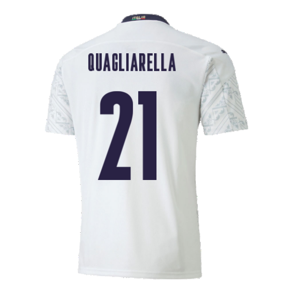 2020-2021 Italy Away Puma Football Shirt (Kids) (QUAGLIARELLA 21)