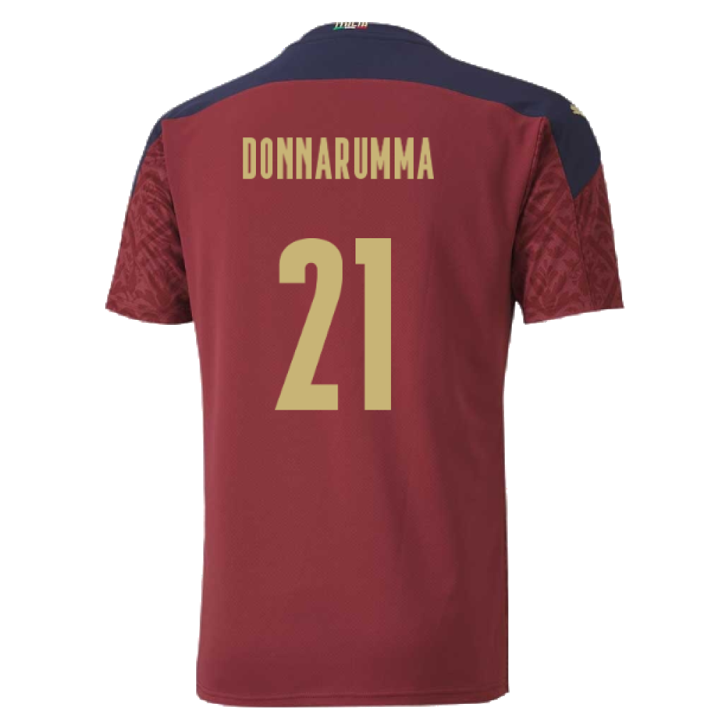 2020-2021 Italy Goalkeeper Shirt (Cordovan) (DONNARUMMA 21)