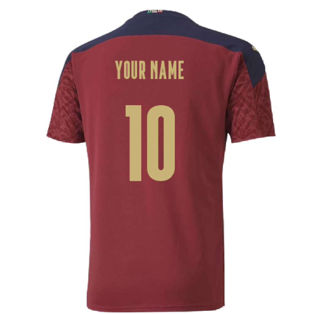 2020-2021 Italy Goalkeeper Shirt (Cordovan) (Your Name)