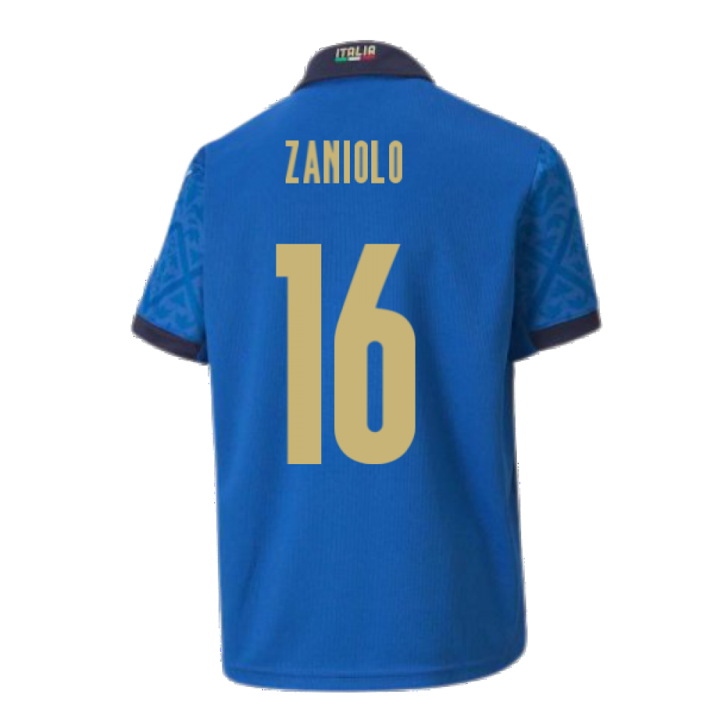 2020-2021 Italy Home Puma Football Shirt (Kids) (ZANIOLO 16)