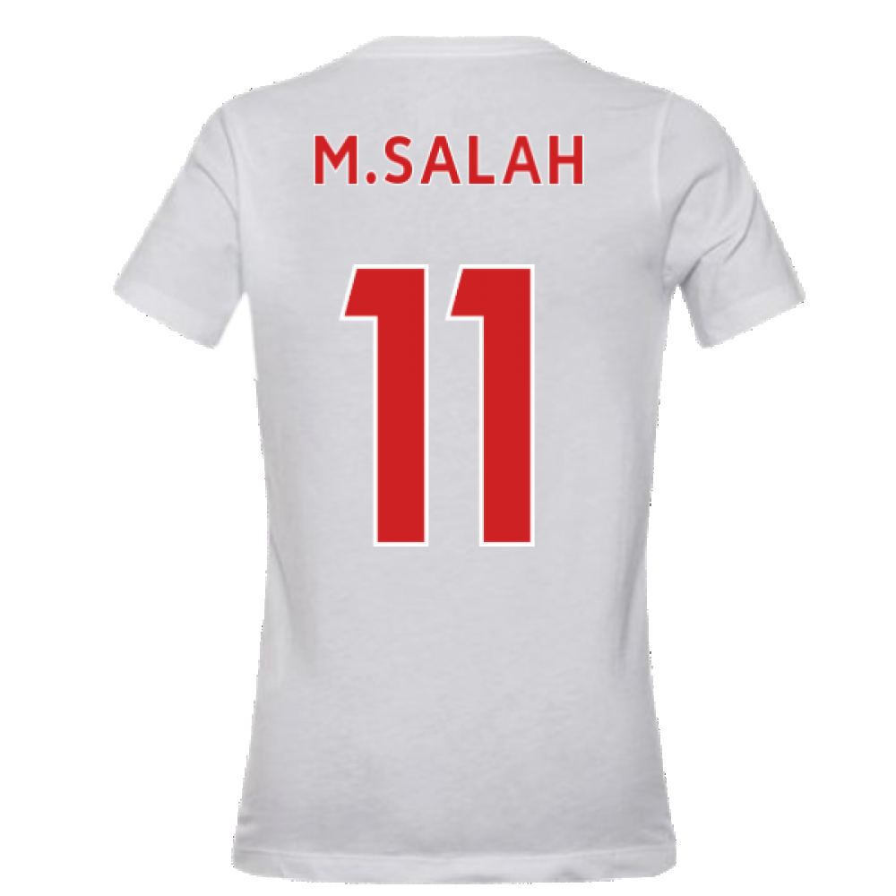 2020-2021 Liverpool Evergreen Crest Tee (White) - Kids (M.SALAH 11)