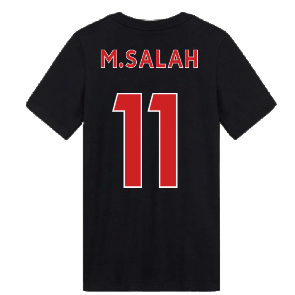 2020-2021 Liverpool Ground Tee (Black) - Kids (M.SALAH 11)