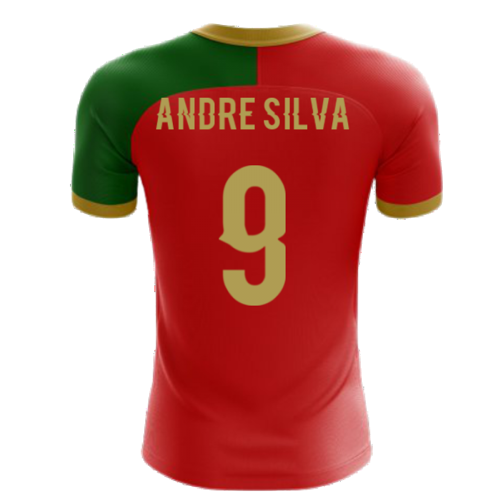 2024-2025 Portugal Flag Home Concept Football Shirt (Andre Silva 9)