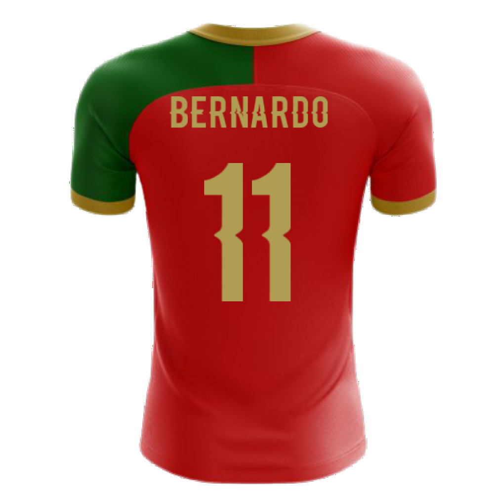 2024-2025 Portugal Flag Home Concept Football Shirt (Bernardo 11) - Kids