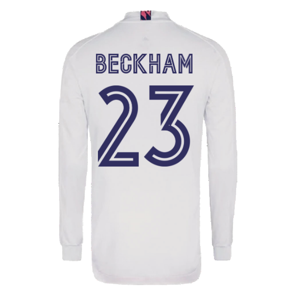 2020-2021 Real Madrid Long Sleeve Home Shirt (BECKHAM 23)