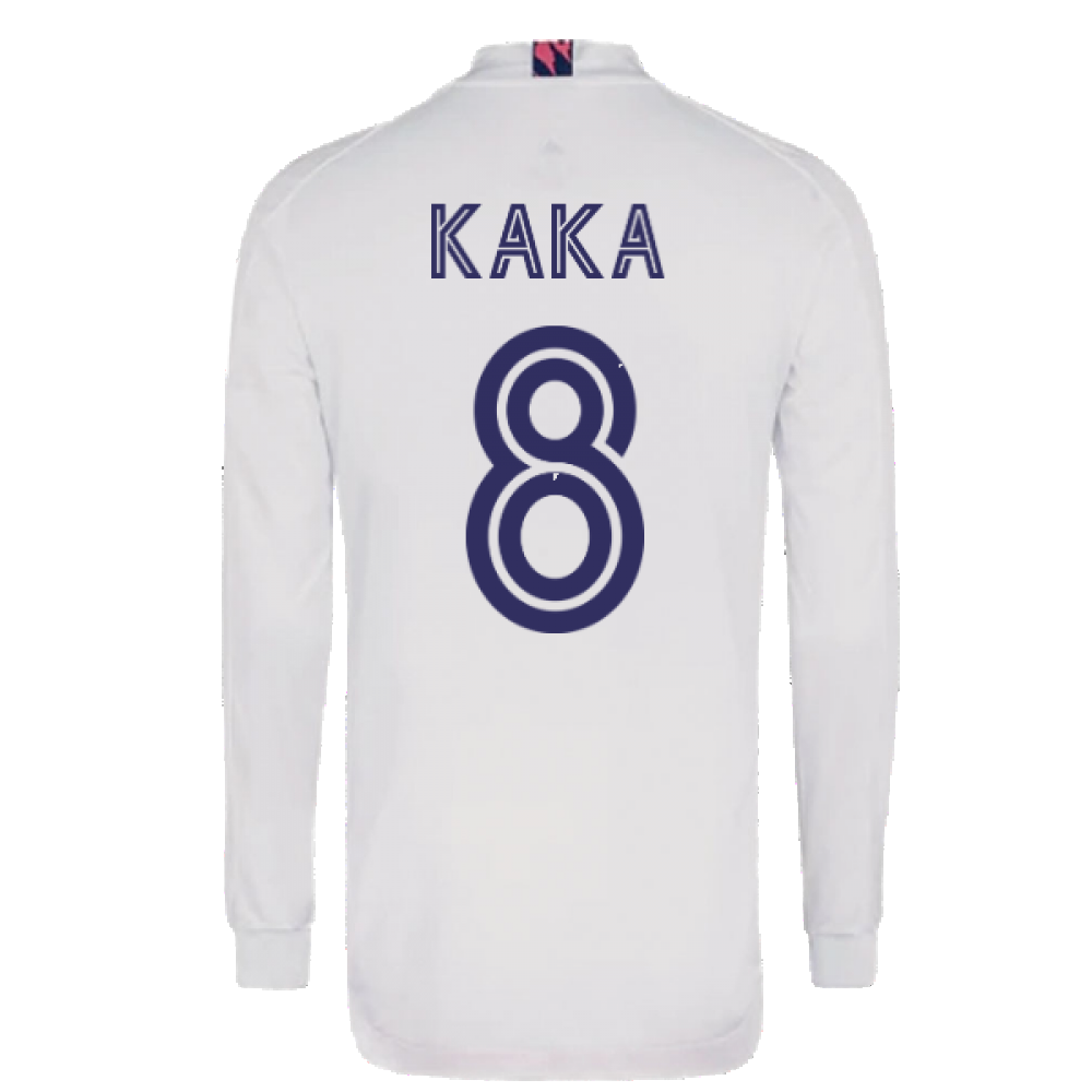 2020-2021 Real Madrid Long Sleeve Home Shirt (KAKA 8)