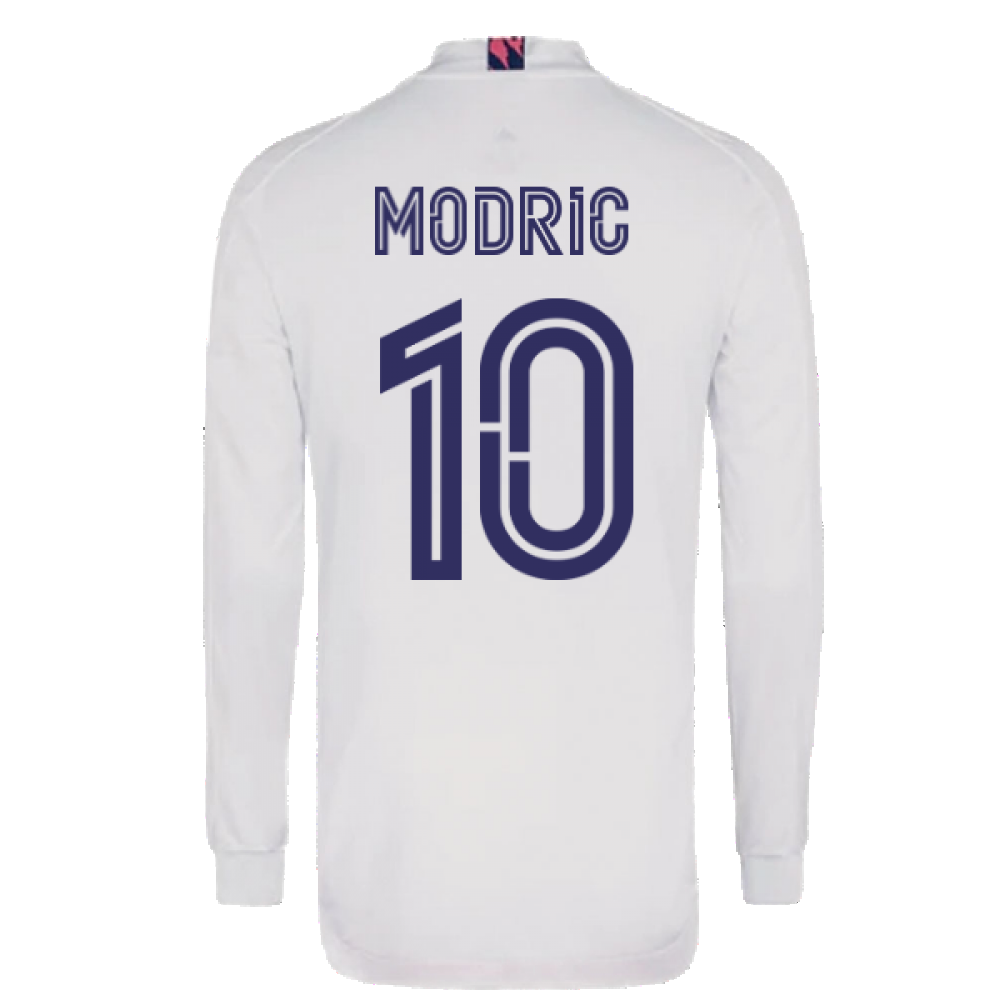 2020-2021 Real Madrid Long Sleeve Home Shirt (MODRIC 10)