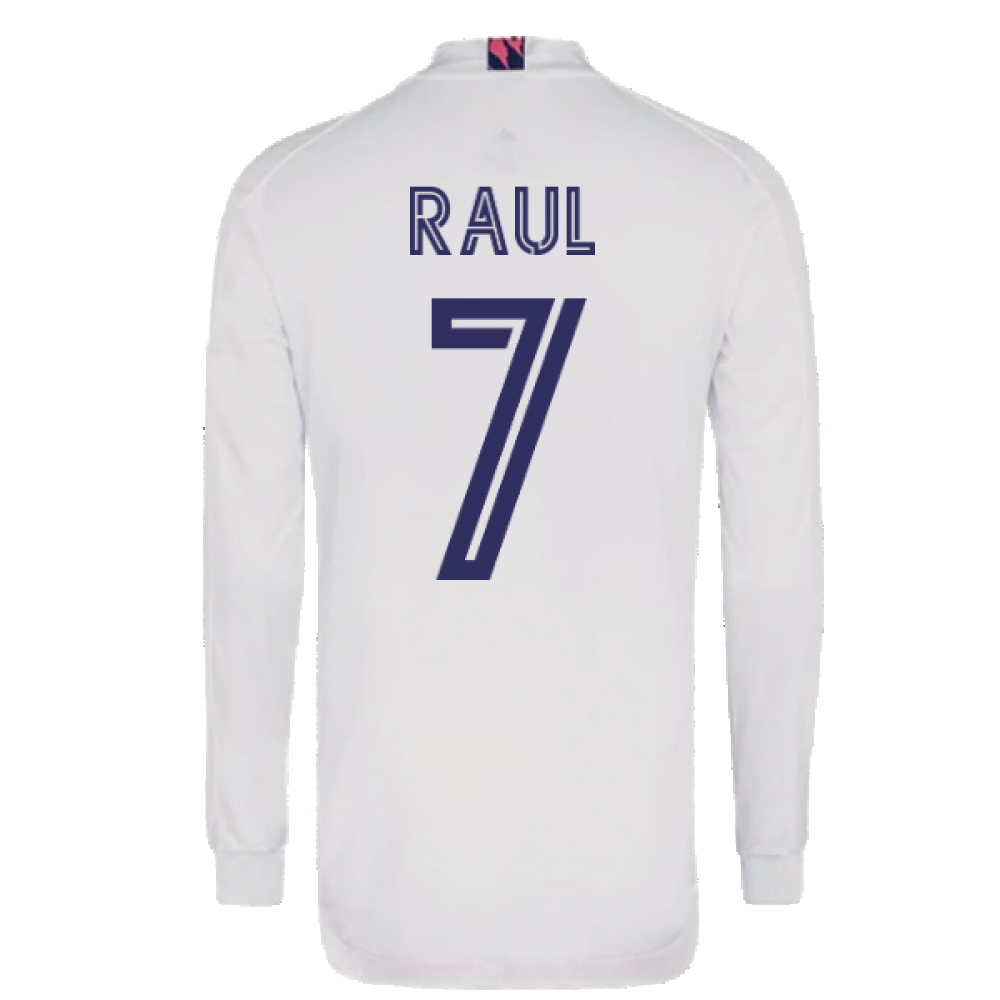 2020-2021 Real Madrid Long Sleeve Home Shirt (RAUL 7)