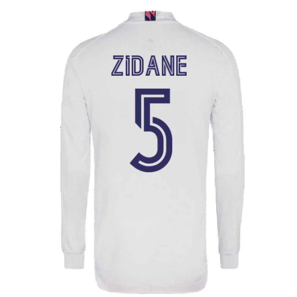 2020-2021 Real Madrid Long Sleeve Home Shirt (ZIDANE 5)