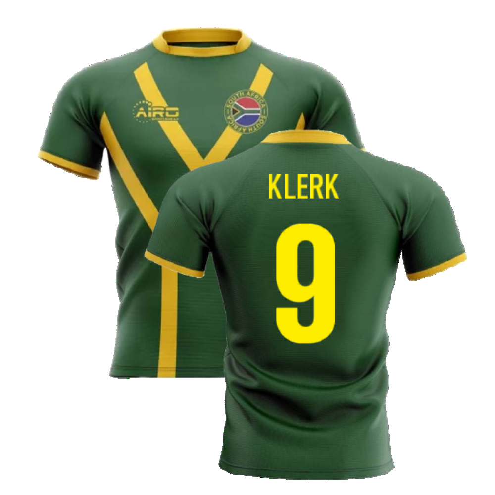 2024-2025 South Africa Springboks Flag Concept Rugby Shirt (Klerk 9)