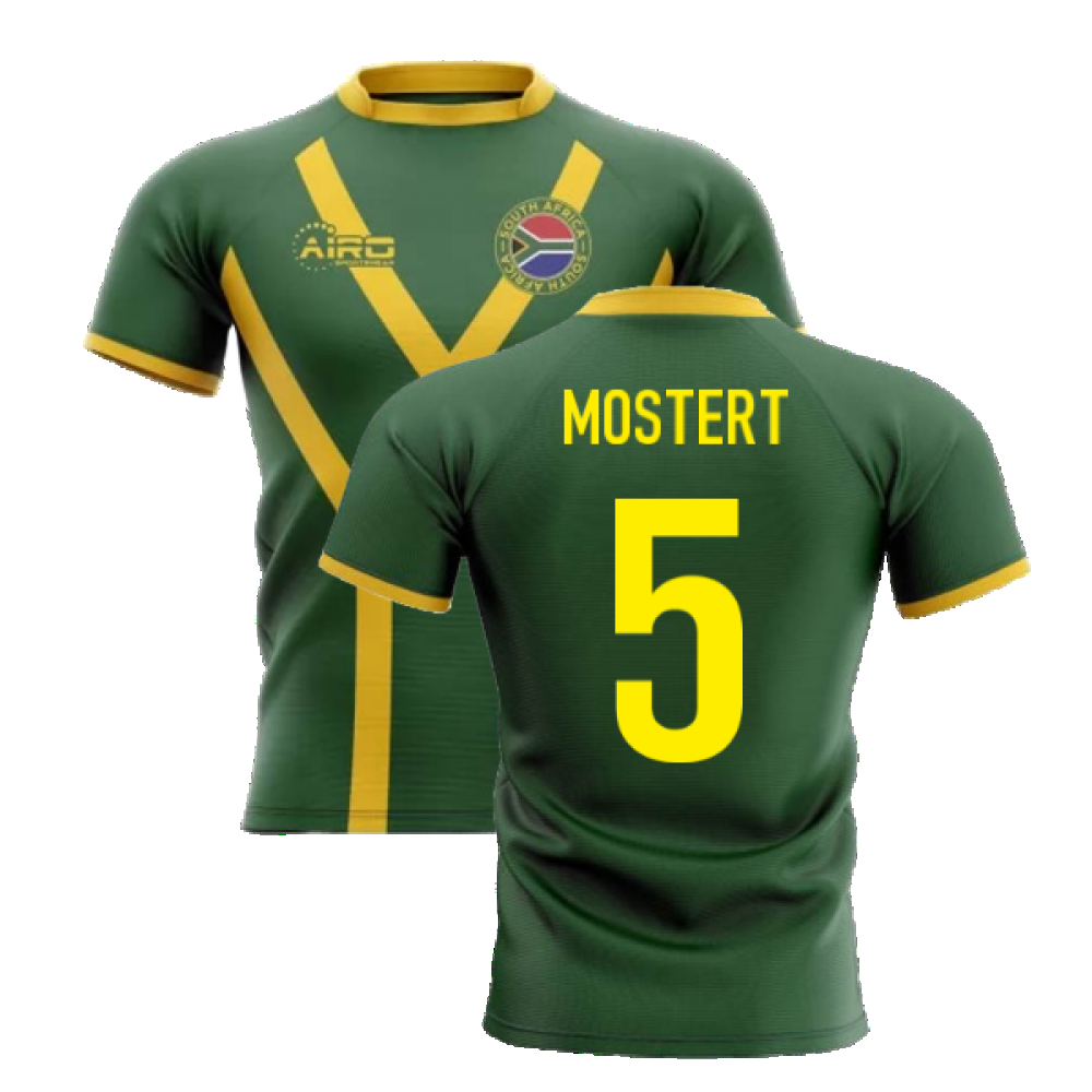 2024-2025 South Africa Springboks Flag Concept Rugby Shirt (Mostert 5)