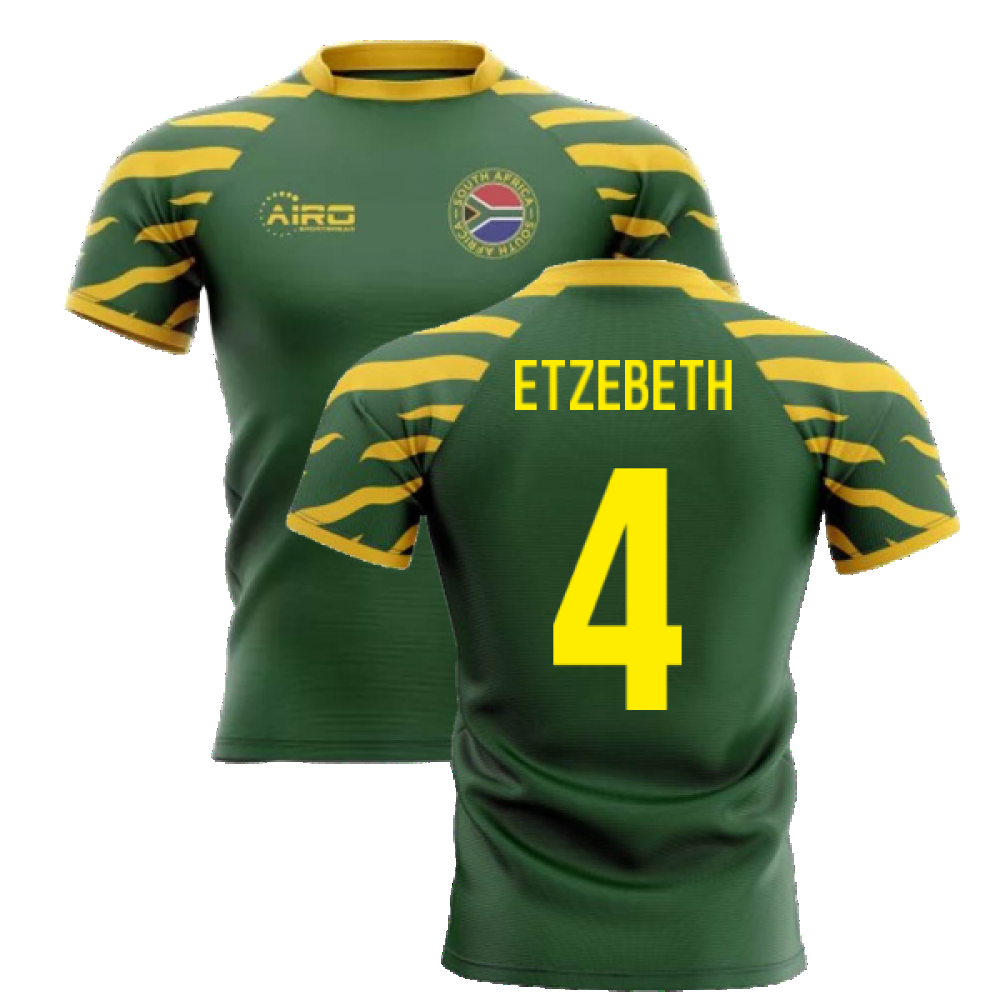 2024-2025 South Africa Springboks Home Concept Rugby Shirt (Etzebeth 4)