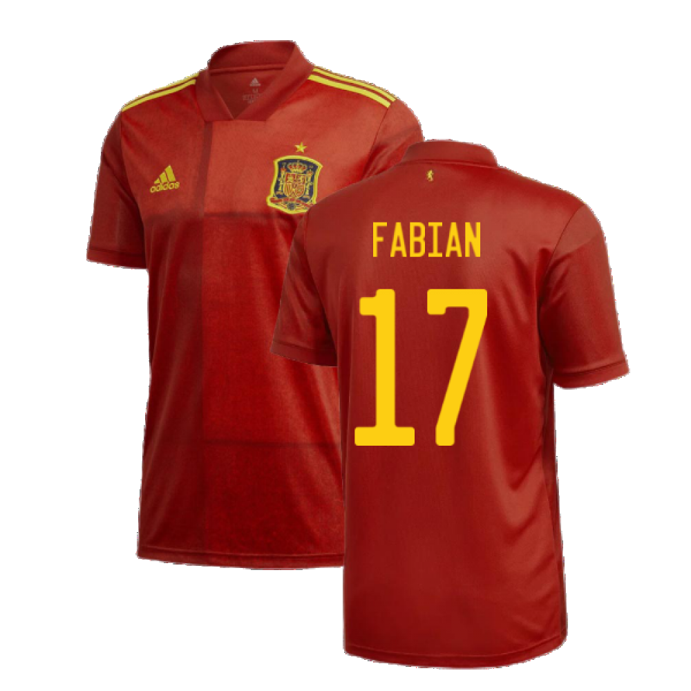 2020-2021 Spain Home Adidas Football Shirt (FABIAN 17)