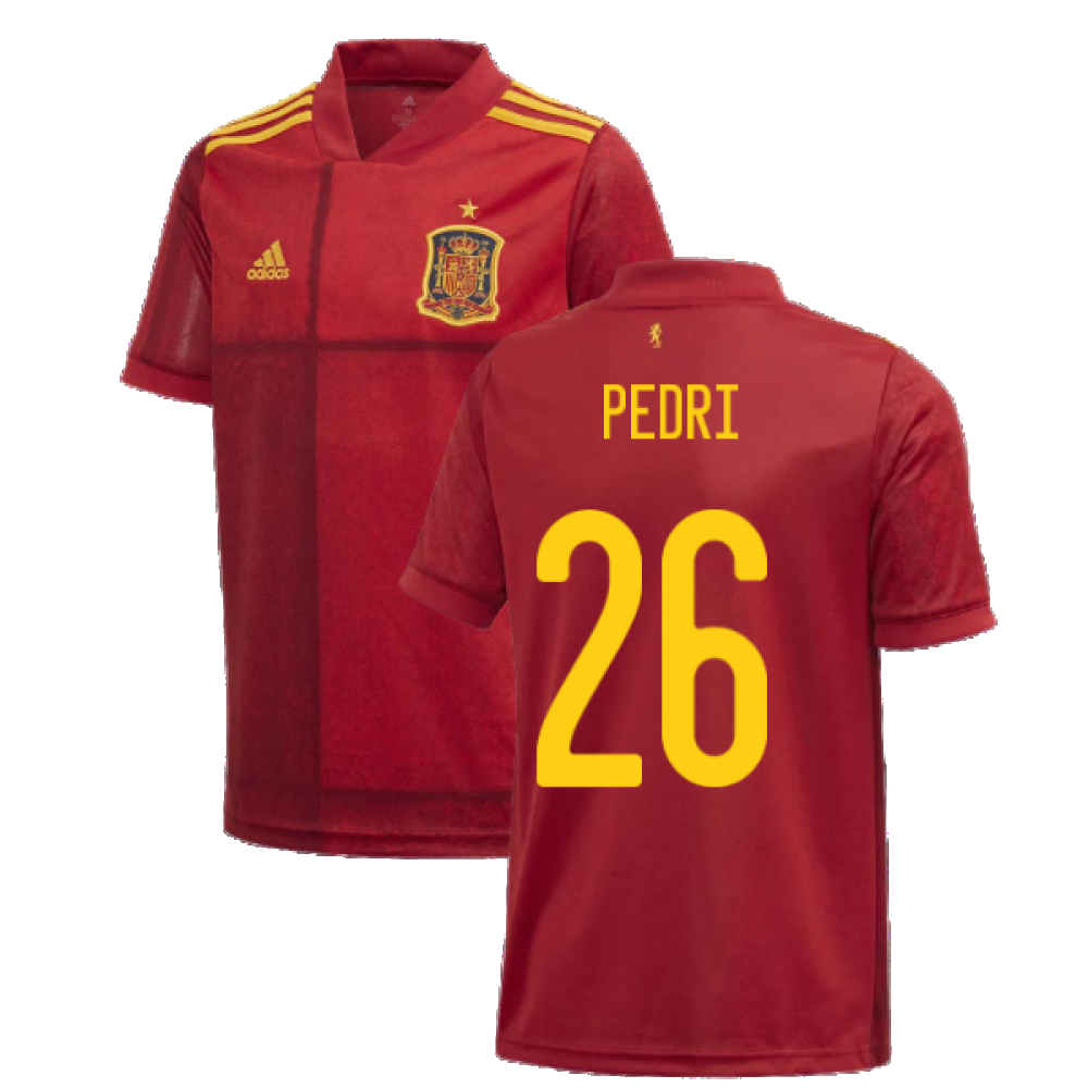 2020-2021 Spain Home Adidas Football Shirt (Kids) (PEDRI 26)