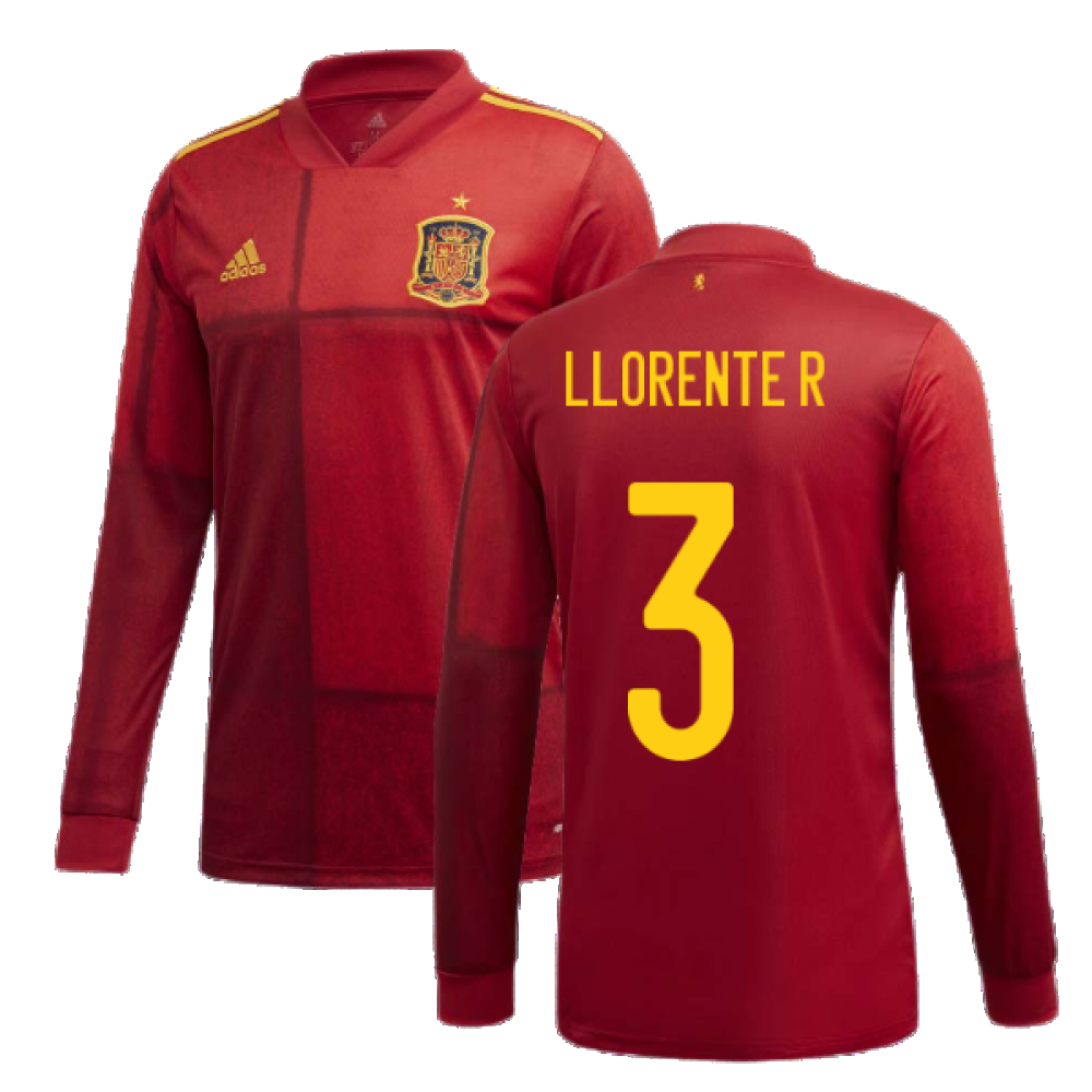 2020-2021 Spain Home Adidas Long Sleeve Shirt (LLORENTE R 3)