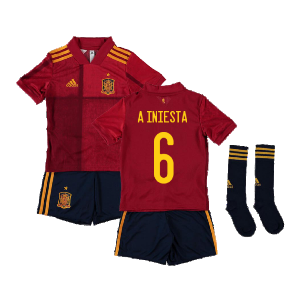 2020-2021 Spain Home Adidas Mini Kit (A INIESTA 6)