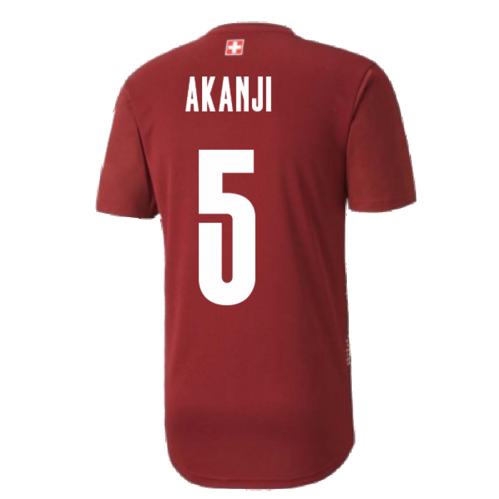 2020-2021 Switzerland Stadium Jersey (Pomegranate) (AKANJI 5)