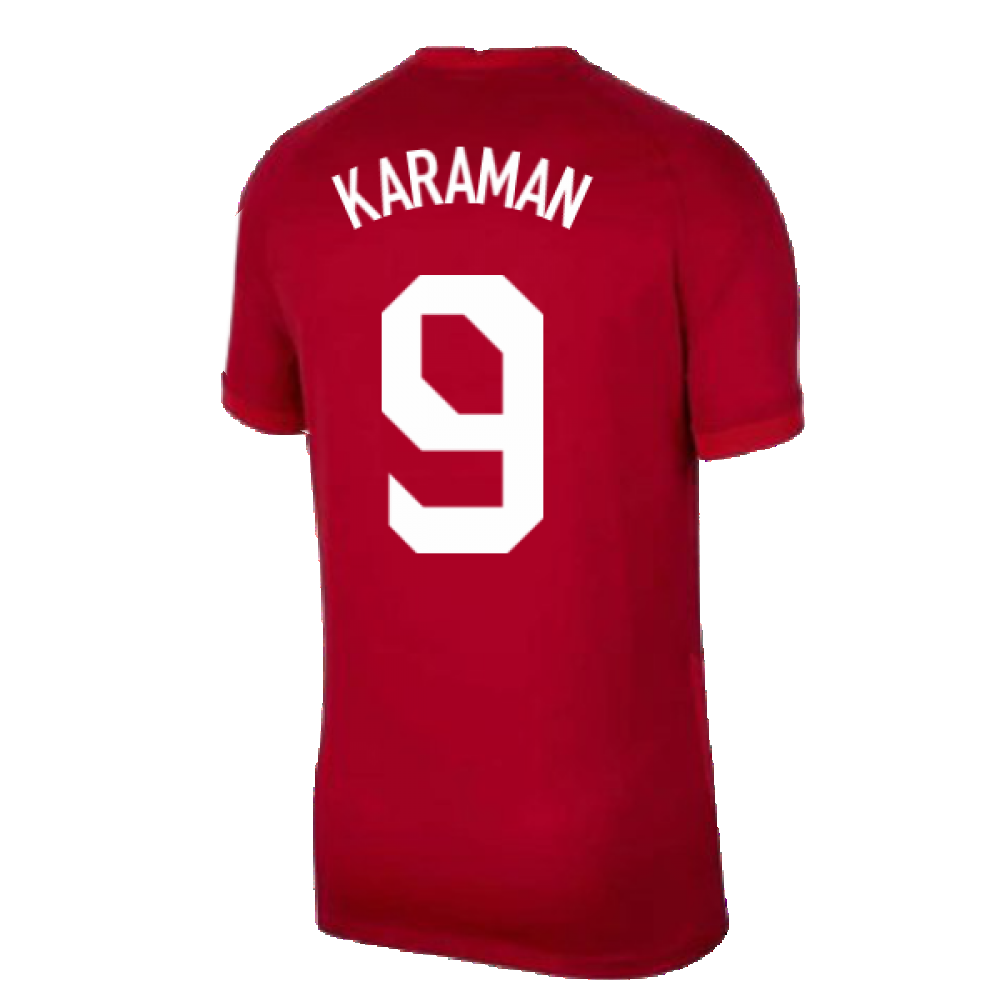 2020-2021 Turkey Away Nike Football Shirt (KARAMAN 9)