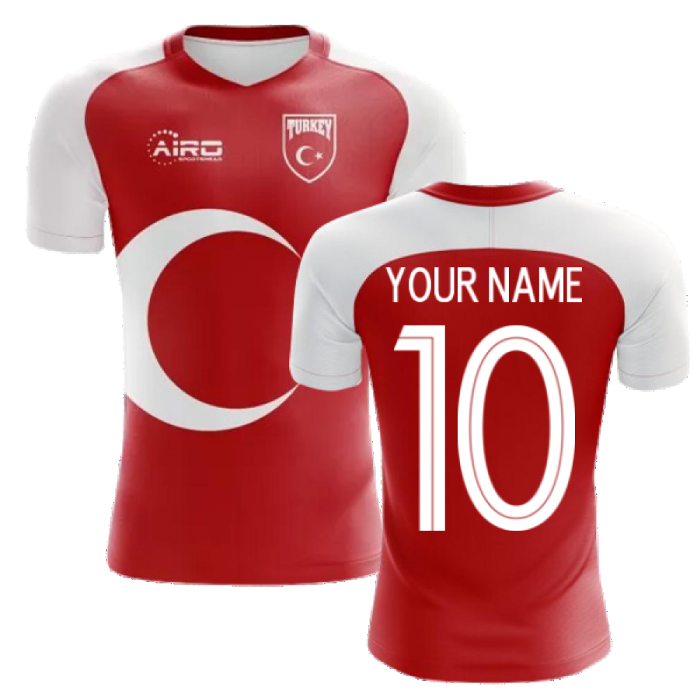 2024-2025 Turkey Home Concept Football Shirt (Your Name) -Kids