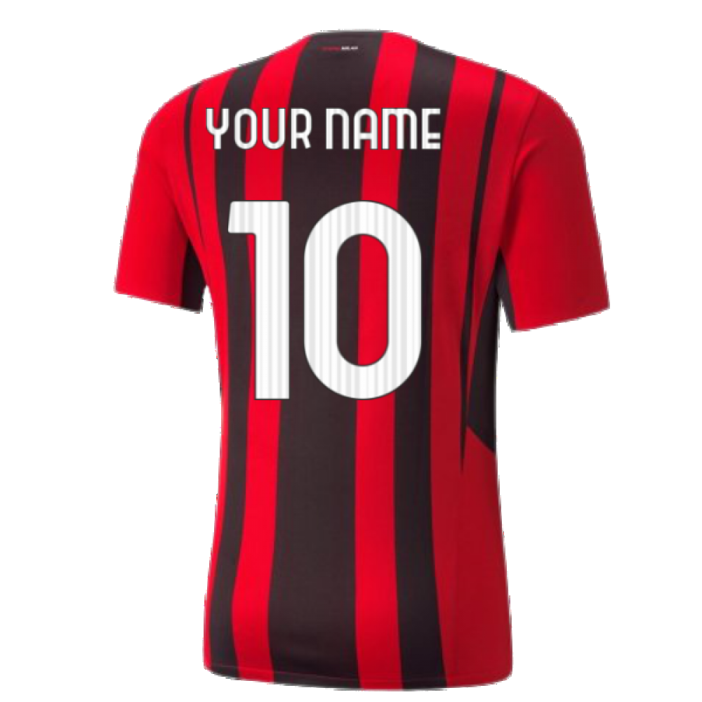 2021-2022 AC Milan Authentic Home Shirt (Your Name)