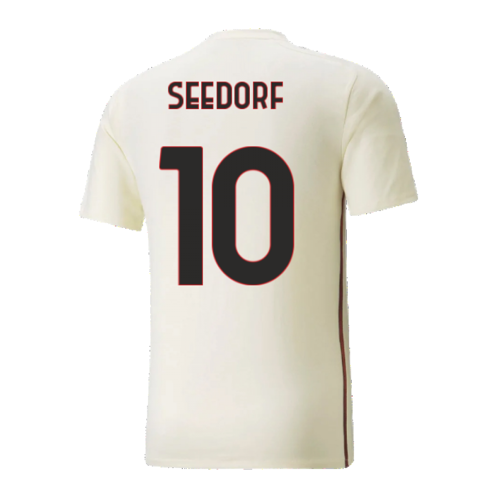 2021-2022 AC Milan Casuals Tee (Afterglow) (SEEDORF 10)