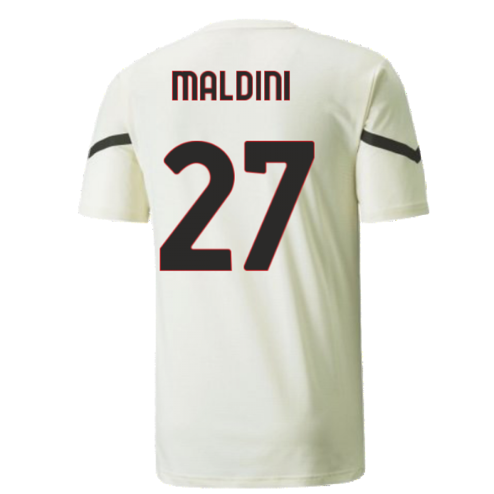 2021-2022 AC Milan Pre-Match Jersey (Afterglow) (MALDINI 27)