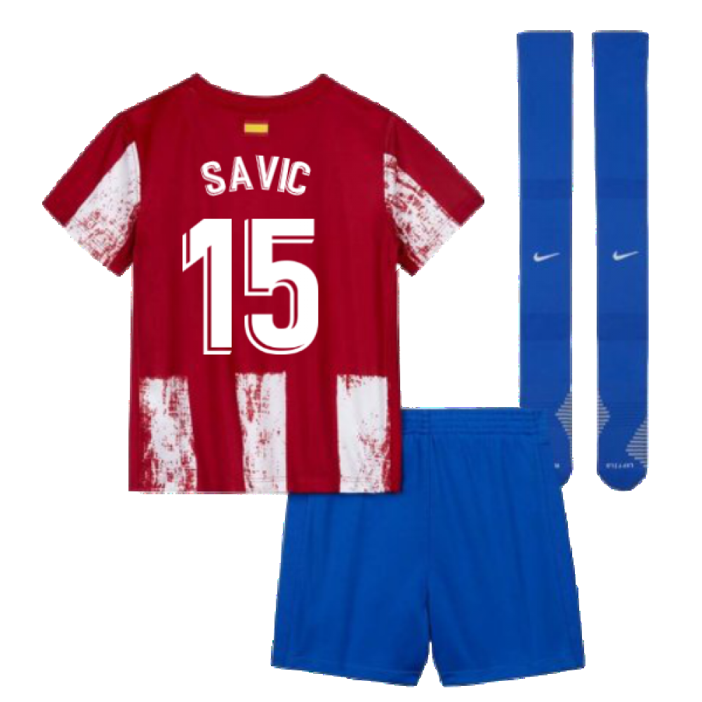 2021-2022 Atletico Madrid Little Boys Home Shirt (SAVIC 15)