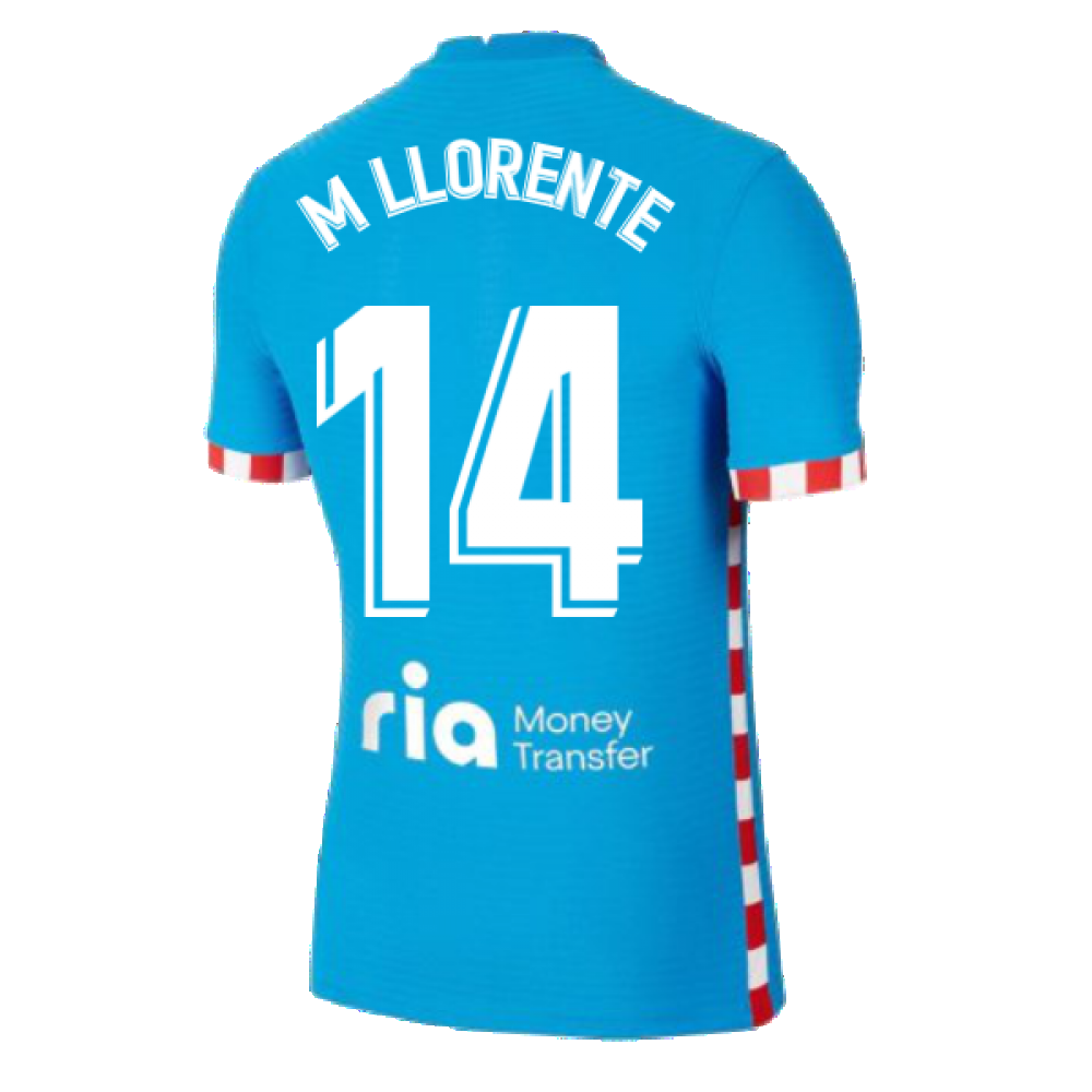 2021-2022 Atletico Madrid Vapor 3rd Shirt (M LLORENTE 14)