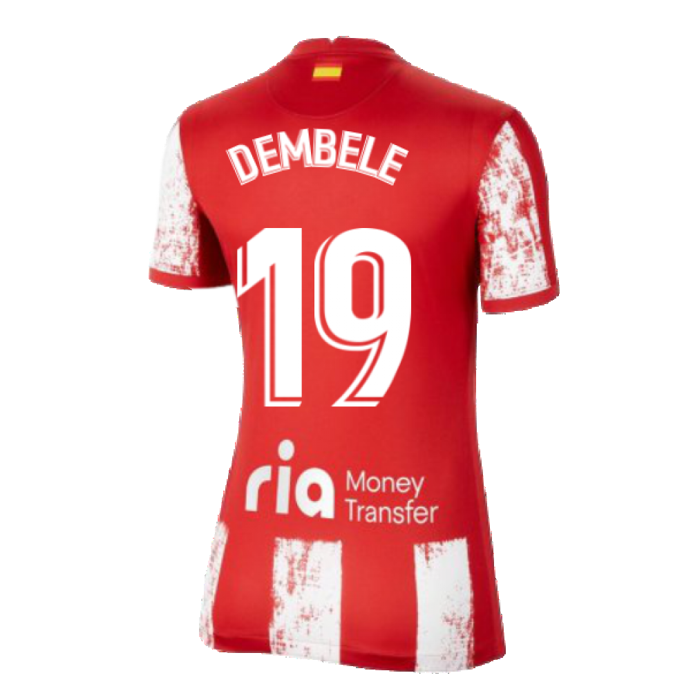 2021-2022 Atletico Madrid Womens Home Shirt (DEMBELE 19)