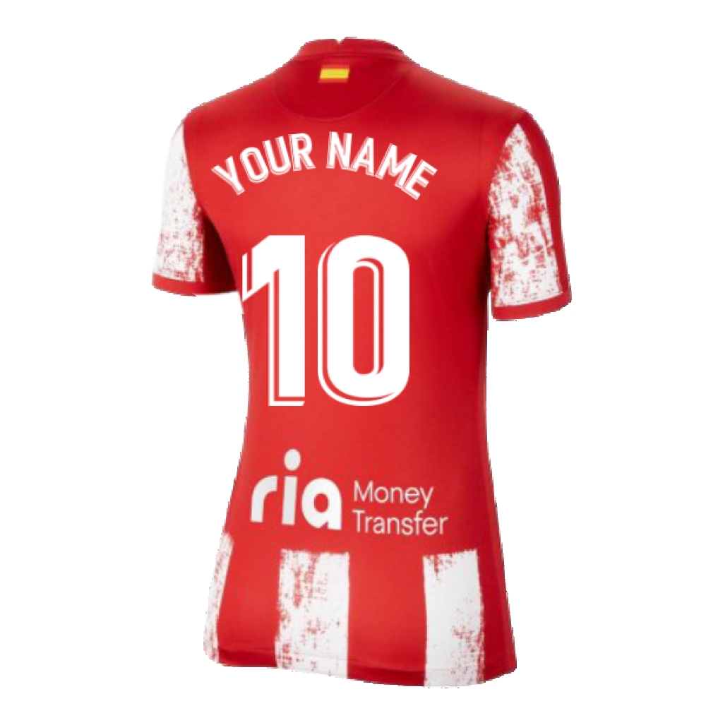 2021-2022 Atletico Madrid Womens Home Shirt (Your Name)