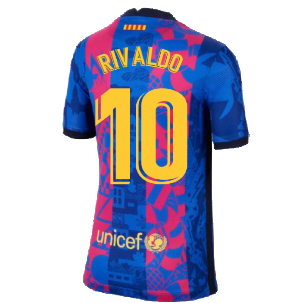 2021-2022 Barcelona 3rd Shirt (Kids) (RIVALDO 10)