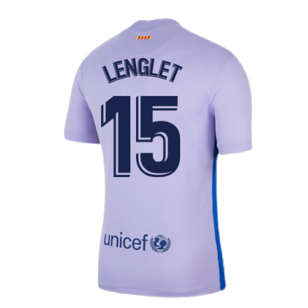 2021-2022 Barcelona Away Shirt (Kids) (LENGLET 15)