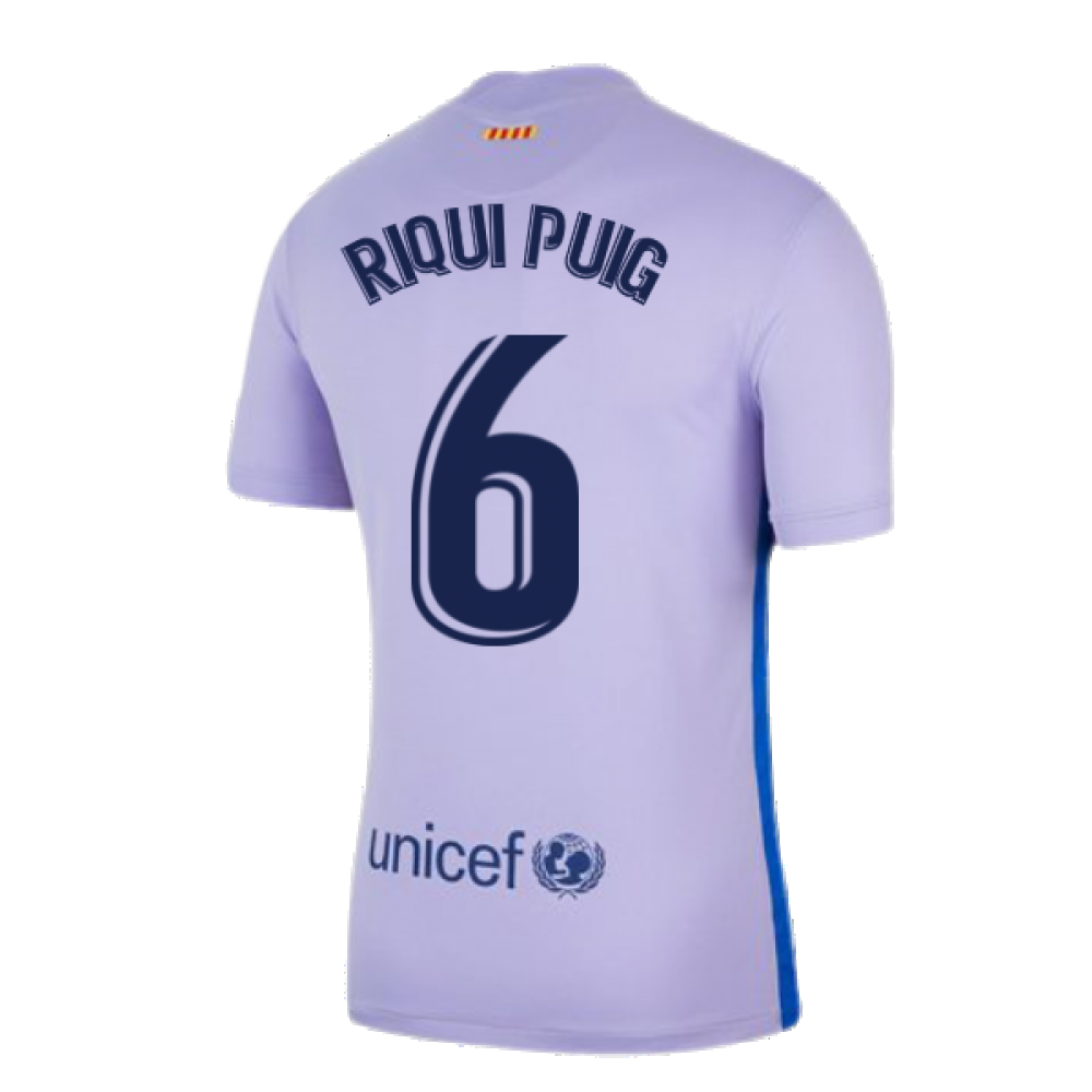 2021-2022 Barcelona Away Shirt (Kids) (RIQUI PUIG 6)