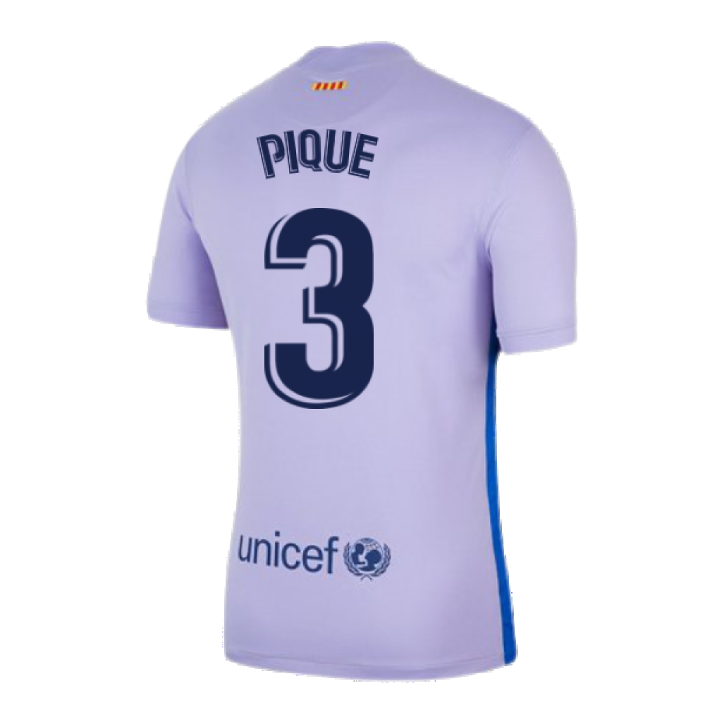 2021-2022 Barcelona Away Shirt (PIQUE 3)