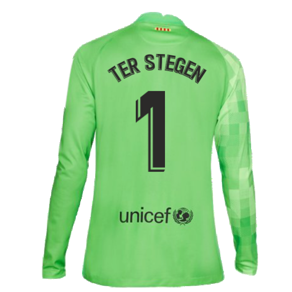 2021-2022 Barcelona Goalkeeper Shirt (Green) (TER STEGEN 1)