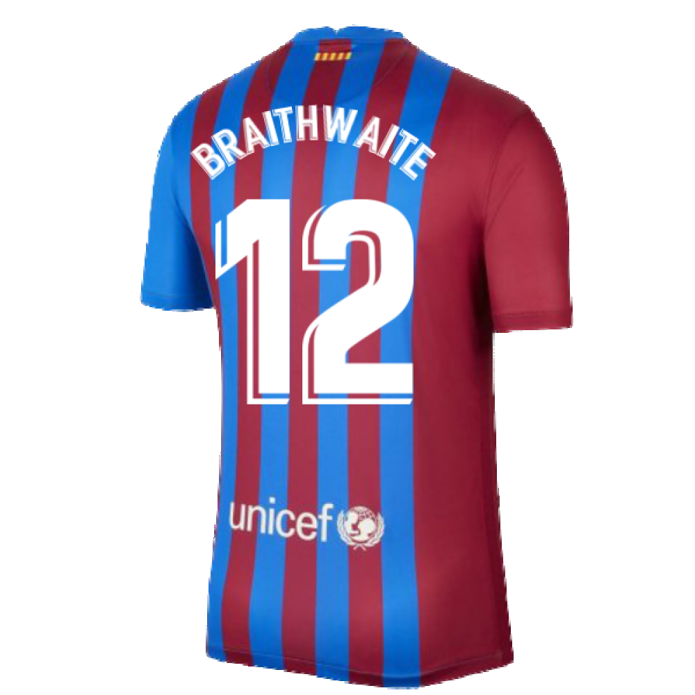 2021-2022 Barcelona Home Shirt (BRAITHWAITE 12)